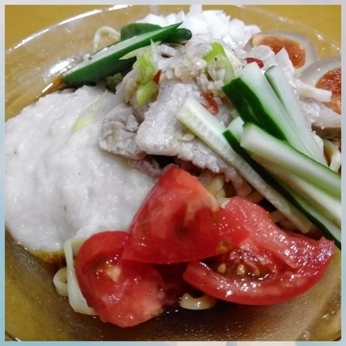 「【限定】雲白肉のPG冷やし麺」@麺屋 扇 SENの写真