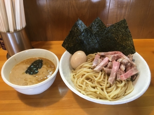 「チャーシューつけ麺＋海苔＋beer×2杯」@麺屋 永太の写真