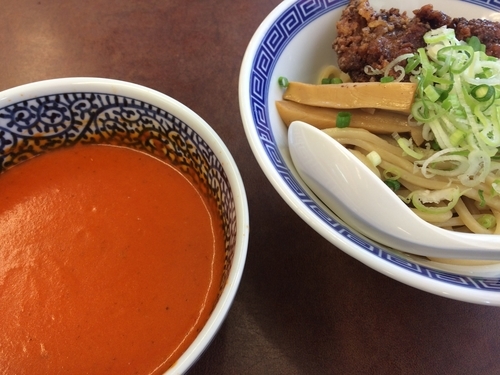 「タン唐バターチキンカレーつけ麺」@濃厚鶏豚骨魚介つけ麺 かず屋の写真