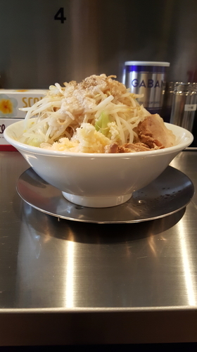 「ラーメン小250g-750円(ヤサイニンニクアブラ)」@ジロリアン 浮間店の写真