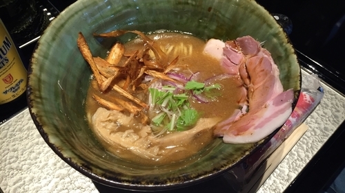 「鶏と海老時々煮干しSOBA」@鶏soba 座銀 肥後橋本店の写真