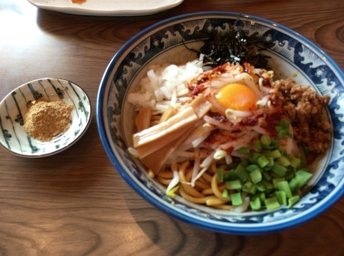 「【限定】台湾まぜそば+追い飯(無料)」@焼豚食道の写真