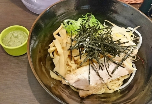 「まぜそばジュレ（ジェノベーゼ）700円」@拉麺 ほそやの写真