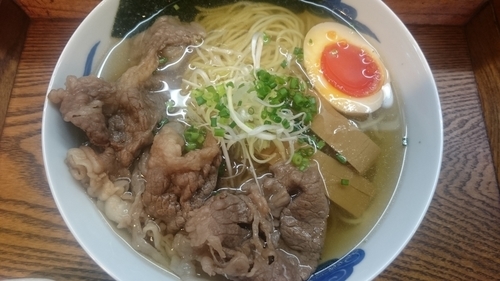 「和牛そば 白＋焼売 3個」@猪一の写真