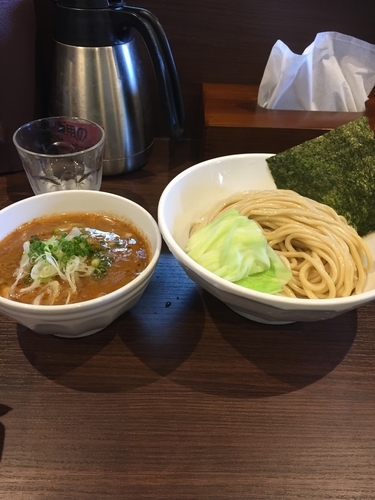 「海老つけ麺 800円 ご飯 150円」@麺屋とがしの写真