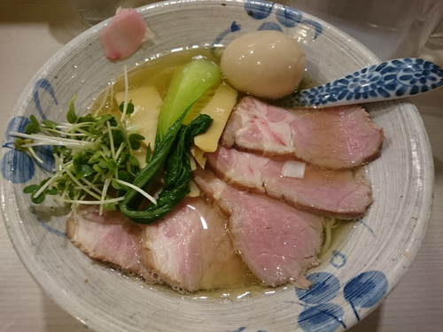 「肩ロース味玉汐そば」@麺処 きなりの写真