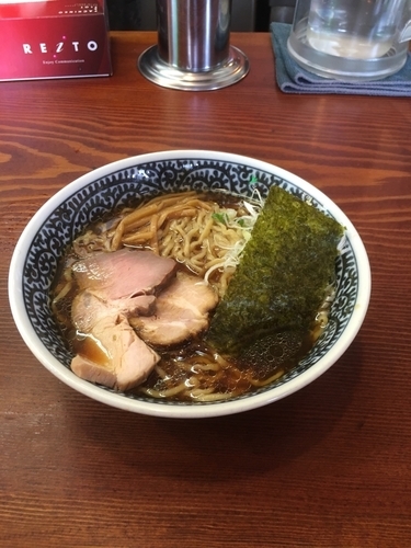「良温そば（醤油、太麺、750￥）」@良温(Ra-on)の写真