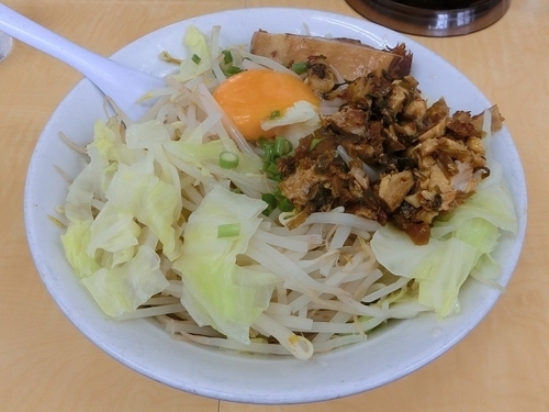 「ぎ郎汁なし(野菜増し·ニンニク抜き)」@ら〜めんぎょうてん屋GOLD 東名厚木店の写真