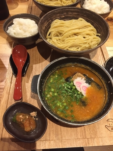 「めんたい煮こみつけ麺セット」@元祖めんたい煮こみつけ麺の写真