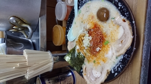 「ダブル」@屋台ラーメンとんこつ貴生の写真