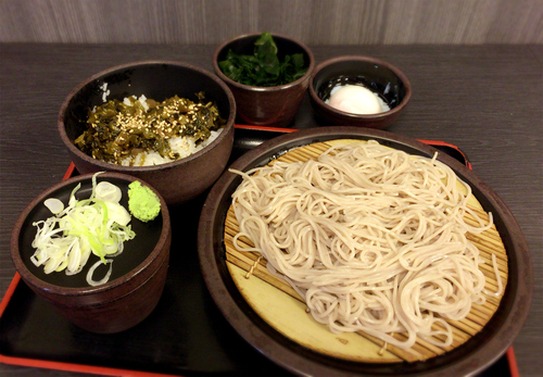 「朝定食Bセット(360円)+わかめ(クーポン)」@ゆで太郎 大島店の写真
