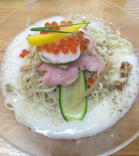「冷製 ほたてのしずく 四季麺 夏 800円」@中華そば よしかわの写真