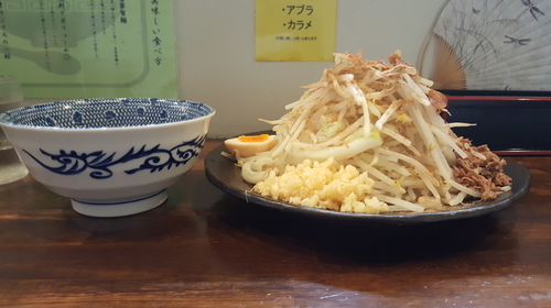 「つけ麺大盛(300g)700円　カラメ以外マシマシ」@ラーメンJAPAN 川口本店の写真