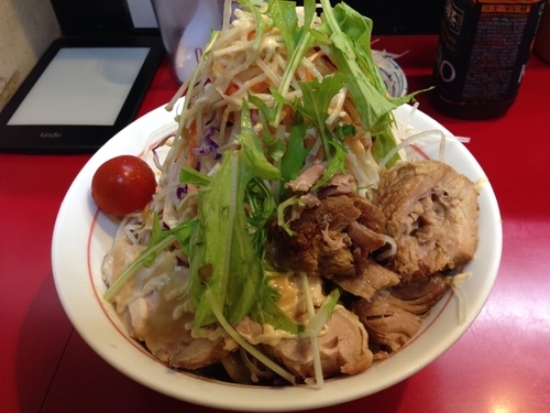 「冷やし中華 + 豚1枚」@千里眼の写真