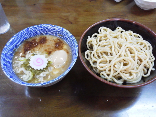 「味玉濃厚つけめん＋雑炊セット 850＋50円」@三竹寿の写真
