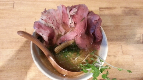 「牛塩清湯+肉増し」@牛骨ラーメン ぶっこ志 北浜店の写真