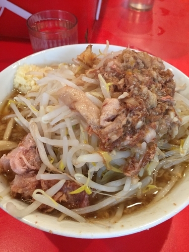 「小 ニンニク カラメ アブラ少し」@ラーメン二郎 府中店の写真