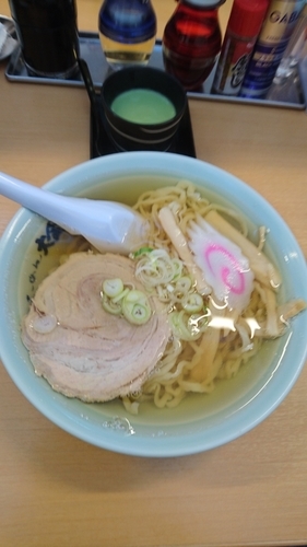 「ラーメン 580円 抹茶プリン(デザートサービス)」@らーめん 大金の写真