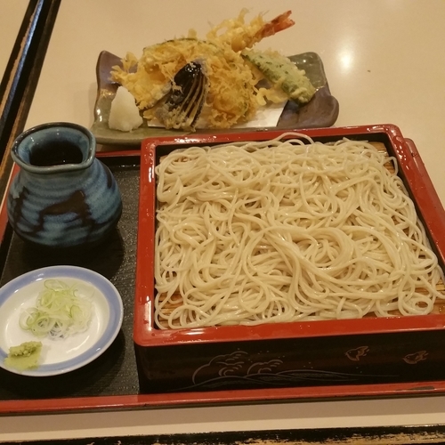 「天せいろ(１,３００円：税別)」@目黒更科 巣鴨店の写真