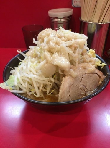 「味噌ラーメン 大 アブラW 野菜ショウガ増し」@ドン-キタモトの写真
