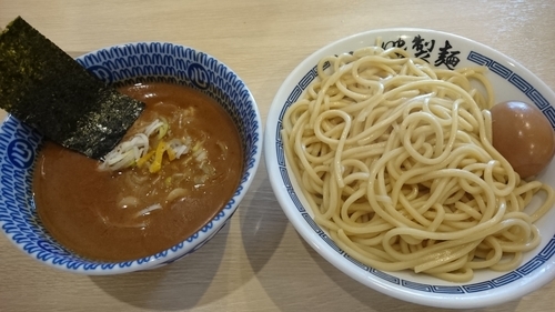 「味玉濃厚豚骨魚介つけ麺」@心の味製麺 平井店の写真