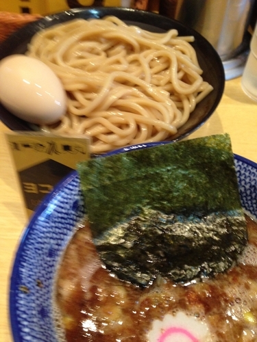 「つけめん800円（300g）　味玉」@くり山の写真