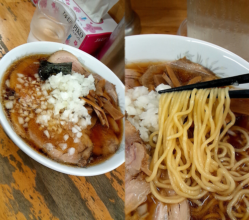 「『チャーシューメン ミックス(￥800)』を卵麺で♪」@丸幸の写真