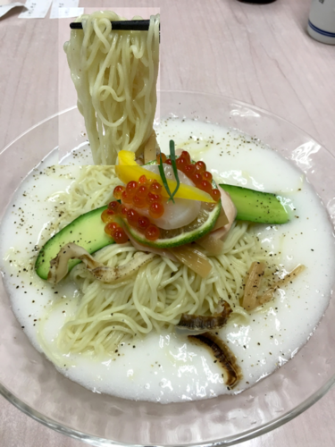 「(限定) 冷製 ほたてのしずく 四季麺 夏 800円」@中華そば よしかわの写真