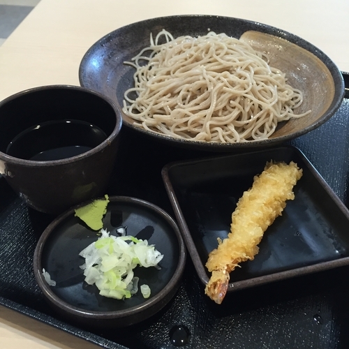 「もり（￥320）＋海老天（クーポン）」@ゆで太郎 上尾平塚店の写真