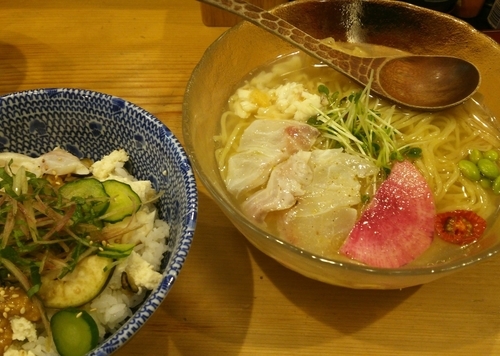 「[夏季限定]冷やし鯛そば＋冷や汁　980＋500円」@鯛そば そるとの写真