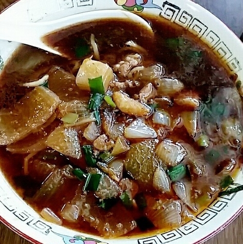 「アリランラーメン（中、辛め）８００円」@アリランらあめん 八平の写真