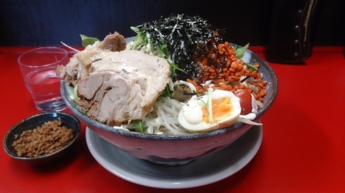 「冷やしパンチ麺増し980円+豚1枚100円」@豚男 -BUTAMEN-の写真