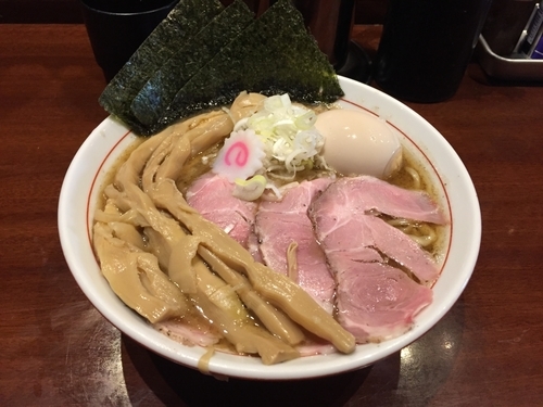 「特製中華そば(メンマトッピング)」@煮干中華そば 鈴蘭 新宿店の写真