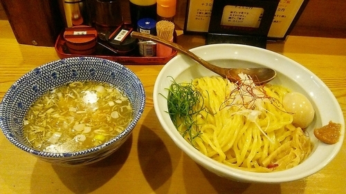「鯛つけそば(大盛か中盛り)＋味玉」@鯛そば そるとの写真