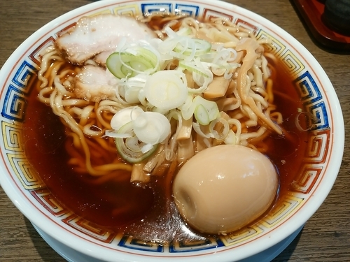 「味玉中華そば＋大盛」@丸中華そばの写真