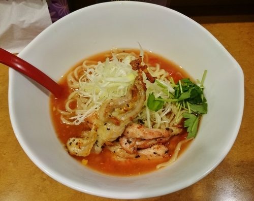 「トマトラーメン（冷やし） 850円」@麺屋 紅の写真