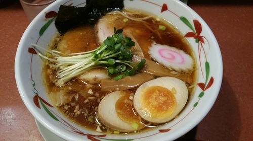 「ワンタン中華そば＋味付け玉子＋替え玉」@らーめん天神下 大喜の写真