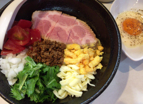 「【限定】天草大王のカルボナーラ風鶏油そば 850円」@麺屋 扇 SENの写真