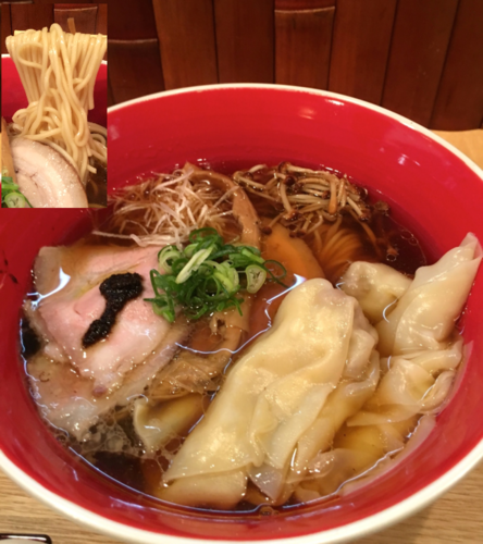 「わんたん醤油SOBA 1300円」@Japanese Soba Noodles 蔦の写真