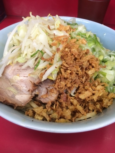 「ネギ汁なし 少な目 790円」@ラーメン二郎 中山駅前店の写真