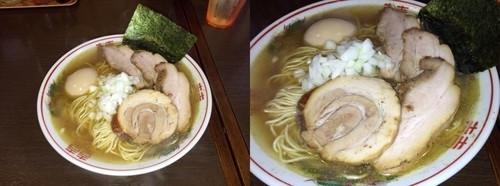 「煮干中華そば＋大盛り＋チャーシュー増し。」@つけ麺 弥七の写真