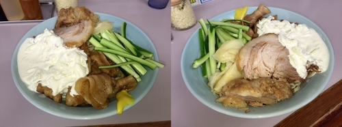 「すごい冷やし中華（麺400g）＋豚マシ」@立川マシマシ 足利総本店の写真
