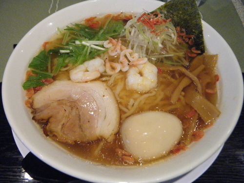 「限定：えび塩830円＋味玉100円」@麺日和 そらやの写真