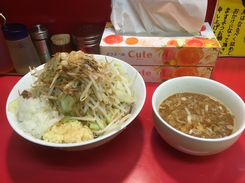 「ミニつけ麺＋豚＋玉子＋beer」@豚ラーメン 蕨店の写真