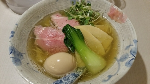 「味玉汐そば(850円)」@麺処 きなりの写真