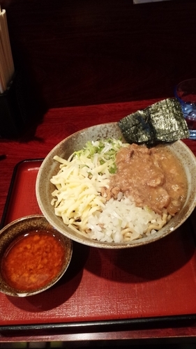 「肉のせまぜそば　渓麺Ver」@食処 渓の写真