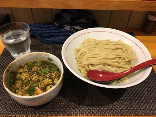 「ざる麺 大盛り 肉炊きごはん ¥700、¥100、¥100」@麺庵ちとせの写真
