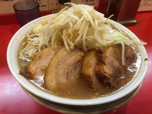 「小ラーメン＋大盛500g＋豚2枚」@麺屋 桐龍の写真