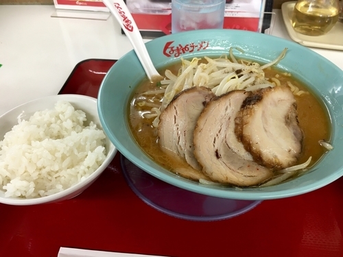 「味噌チャーシュー麺(3枚) ¥790」@くるまやラーメン 保谷新町店の写真