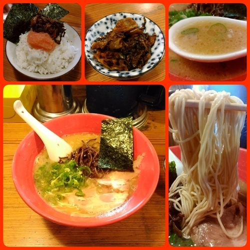 「ラーメン（バリカタ）ランチセットC他」@元祖長浜 大学ラーメンの写真